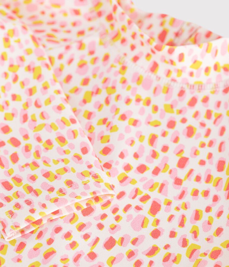 Costume da bagno intero a maniche lunghe con stampa bambina bianco/multicolore