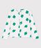 Cardigan fantasia bambina in molleton bianco MARSHMALLOW/verde GAZON