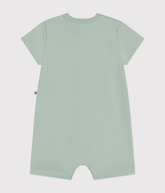 Tutina corta bebè in jersey leggero verde HERBIER