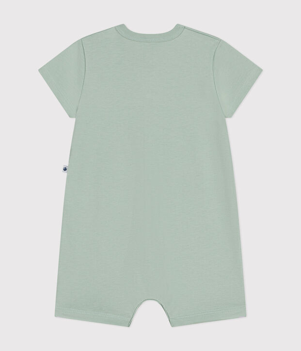 Tutina corta beb&egrave; in jersey leggero verde