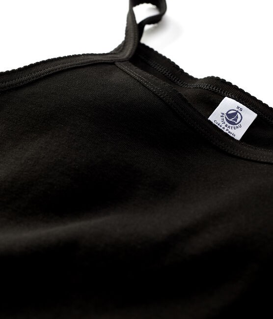 Canottiera con spalline L'ICONIQUE in cotone donna nero NOIR