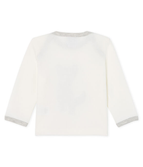 T-shirt a manica lunga bebè maschio bianco MARSHMALLOW