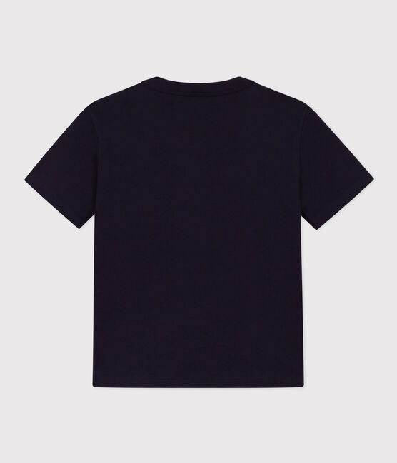 T-shirt  maniche corte in cotone bambino blu SMOKING
