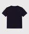 T-shirt  maniche corte in cotone bambino blu SMOKING