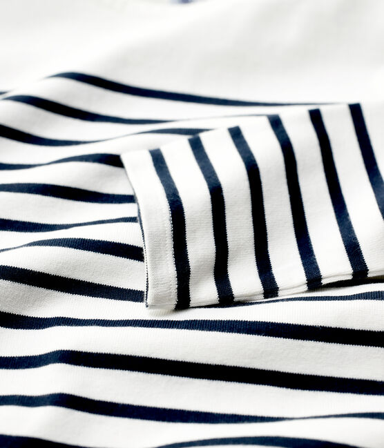 Marinière iconica in cotone Donna bianco MARSHMALLOW/blu SMOKING
