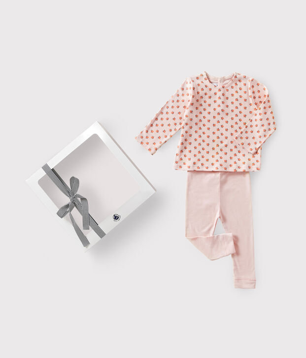 Confezione regalo beb&egrave; con t-shirt e leggings multicolore