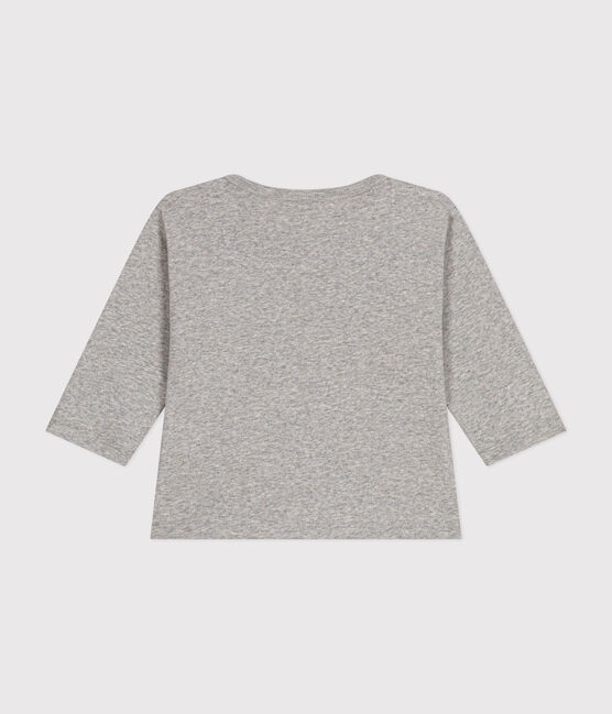T-shirt bebè a maniche lunghe in cotone grigio CHATON CHINE