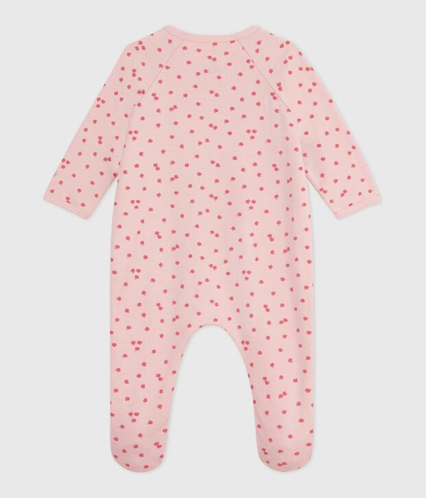 Pigiama in tessuto felpato spazzolato con stampa neonato rosa/multicolore
