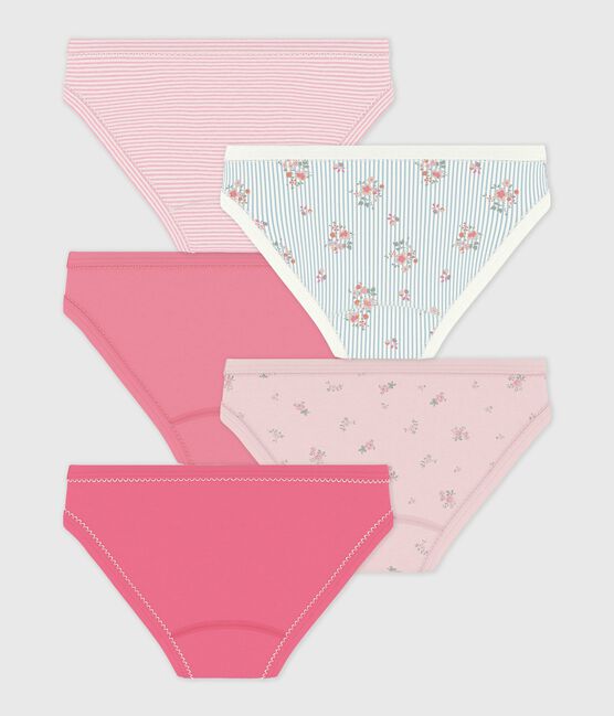 Set di slip in cotone con stampa a fiori bambina variante 1