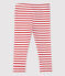 Leggins in cotone bebè. bianco MARSHMALLOW/rosso TERKUIT