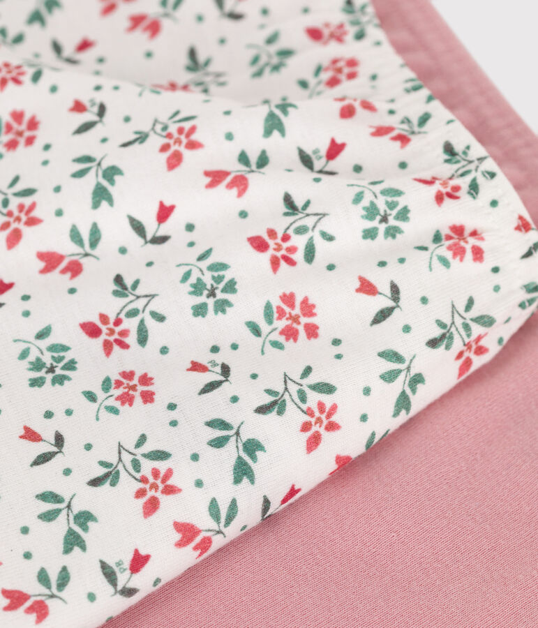 Set di 2 shorty lunghi in cotone a fiori bambino multicolore