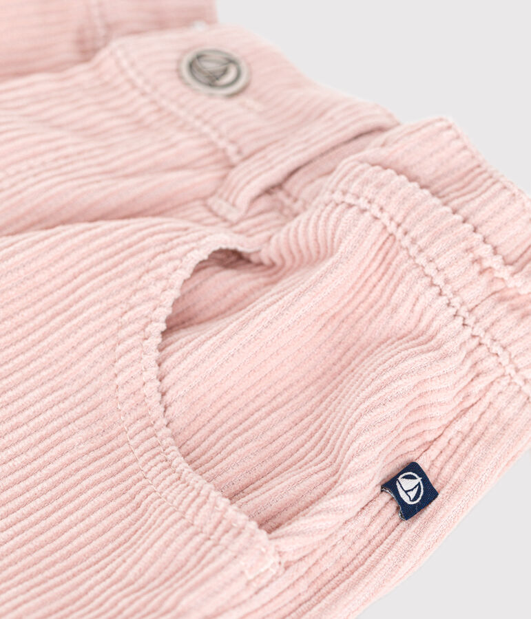 Pantaloni in velluto bambina rosa