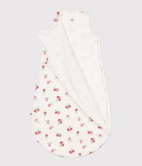 Sacco nanna neonato in cotone a fiori TOG 1 bianco MARSHMALLOW/bianco MULTICO