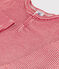 Body a manica lunga bebè a righe scollo serafino in cotone STOP/ MARSHMALLOW