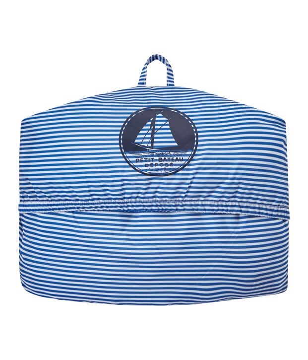 Impermeabile anti-vento unisex millerighe blu/bianco