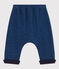 Pantaloni stile sarouel in tessuto felpato effetto denim per bebè blu MEDIEVAL/beige ECRU
