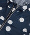 Giacca a vento lunghezza media in poliestere riciclato bambina blu MEDIEVAL/bianco MARSHMALLOW