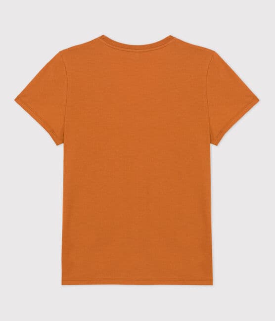T-shirt LE CLASSIQUE in cotone con scollo a V Donna marrone ECUREUIL