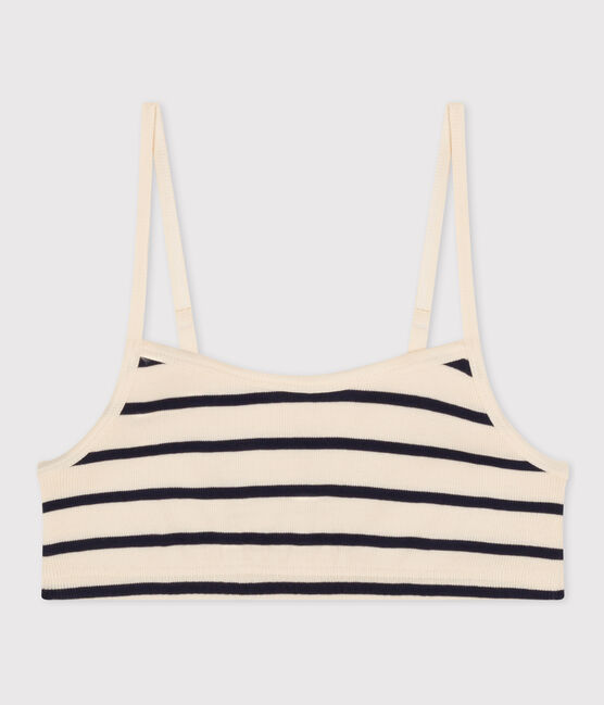 Reggiseno brassière senza ferretto Donna bianco AVALANCHE/blu SMOKING