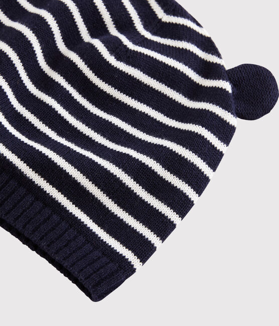 Cappello in cotone a righe. blu SMOKING/bianco MARSHMALLOW