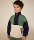 Maglia con mezza cerniera in tessuto felpato bambino