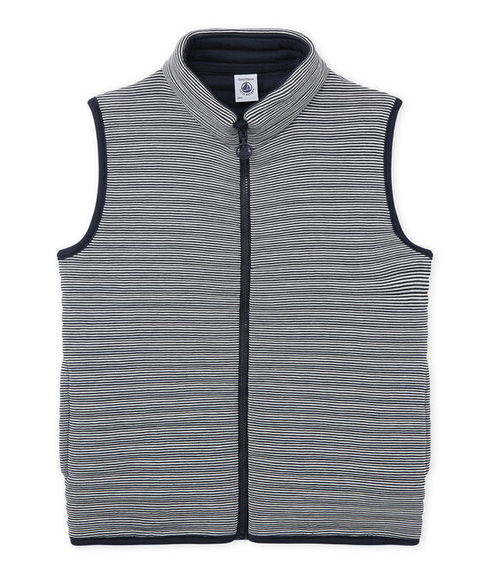 Doudoune sans manches garçon blu SMOKING/bianco LAIT