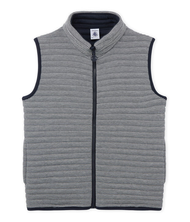 Doudoune sans manches gar&ccedil;on blu/bianco