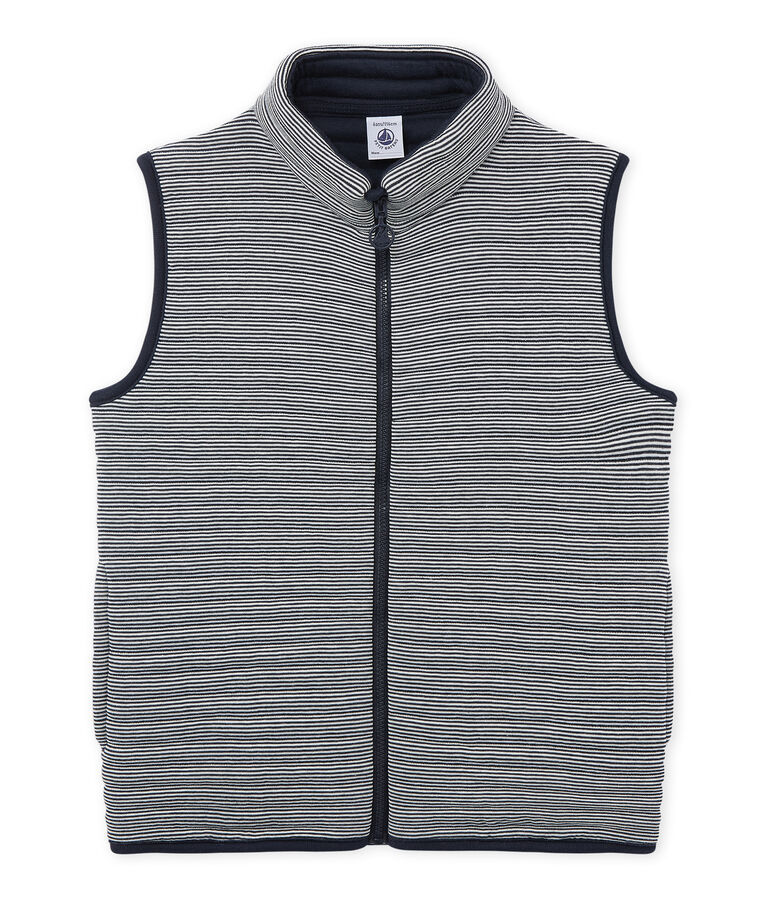 Doudoune sans manches gar&ccedil;on blu SMOKING/bianco LAIT