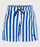 Shorts da mare stampato a righe bambino bianco MARSHMALLOW/blu SURF