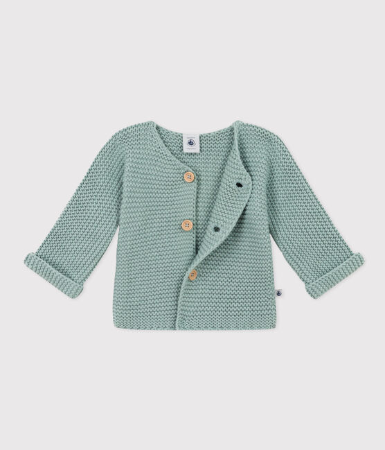 Cardigan in tricot a punto legaccio per bebè verde PAUL