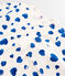 Pigiama cuori blu da bambina in molleton bianco MARSHMALLOW/blu BLEU