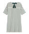 Abito maniche corte donna beige COQUILLE/verde SOUSBOIS
