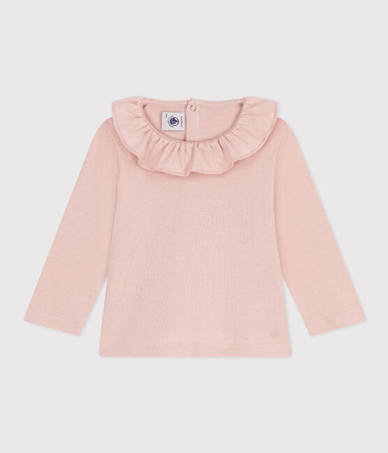 Blusa a maniche lunghe in cotone per bebè rosa SALINE