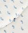 Sacco nanna in ciniglia con balene stampate neonato TOG 3 MARSHMALLOW/ ADRIATIC