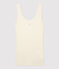 Canottiera lana e cotone Donna bianco MARSHMALLOW