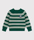 Pullover in misto lana e cotone a righe bambino