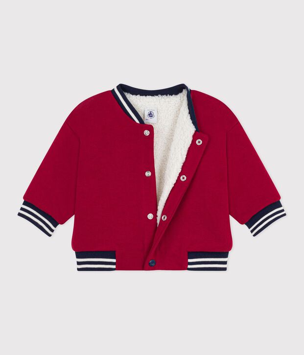 Teddy in cotone e sherpa neonato. rosso