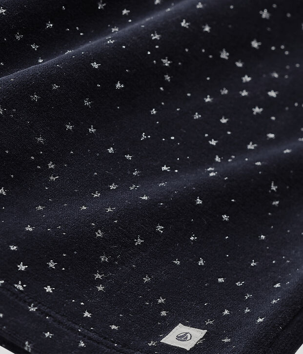 Pigiama per bambina in ciniglia blu/grigio