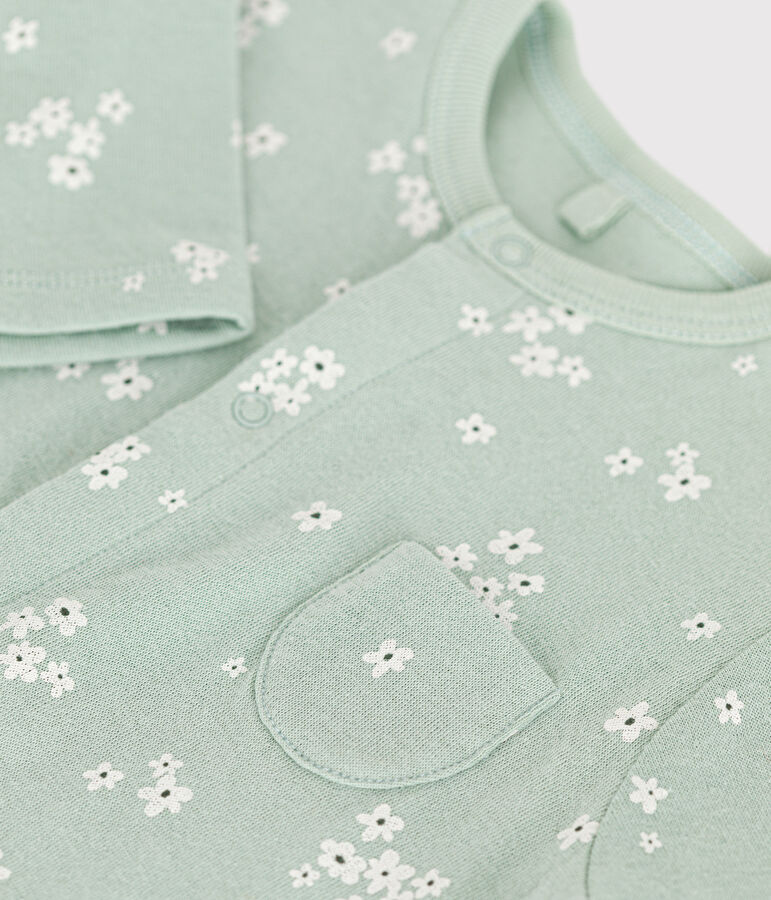 Tutina lunga in tubique neonato verde/multicolore