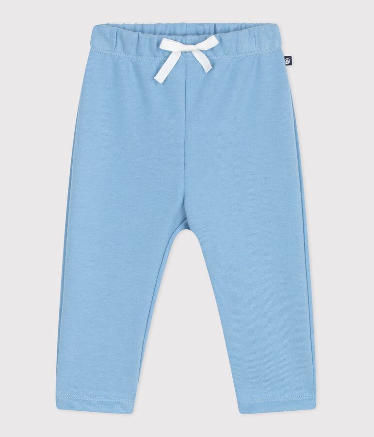 Joggers in cotone tinta unita neonato blu FLO