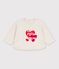 T-shirt a maniche lunghe in cotone tinta unita con motivo decorativo neonato MONTELIMAR CHINE