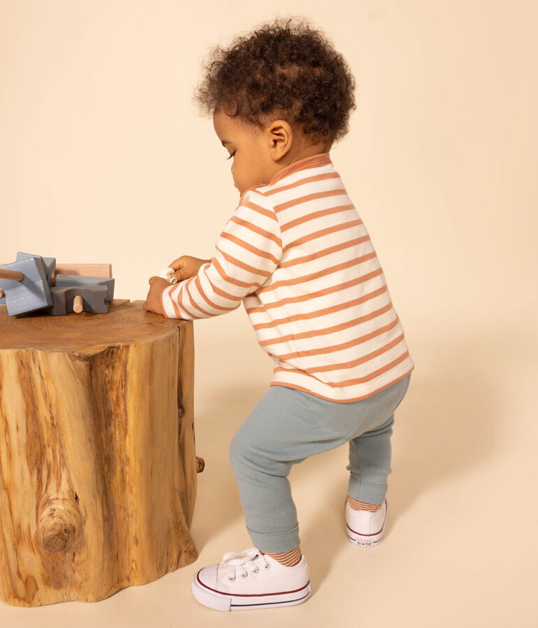 Leggings in cotone per beb&egrave; verde