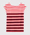 T-shirt in lino donna bianco MARSHMALLOW/rosso PEPS/ MEDIEVAL