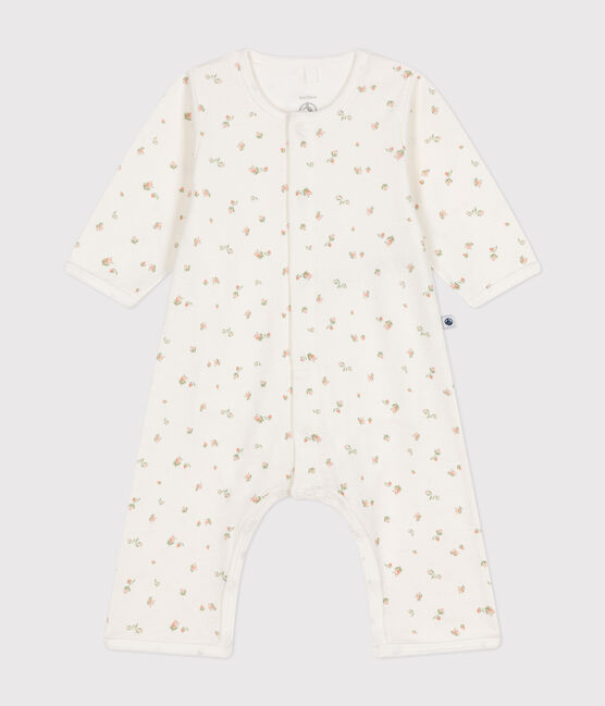 Bodyjama senza piedini in cotone neonato bianco MARSHMALLOW/bianco MULTICO