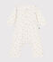 Bodyjama senza piedini in cotone neonato bianco MARSHMALLOW/bianco MULTICO