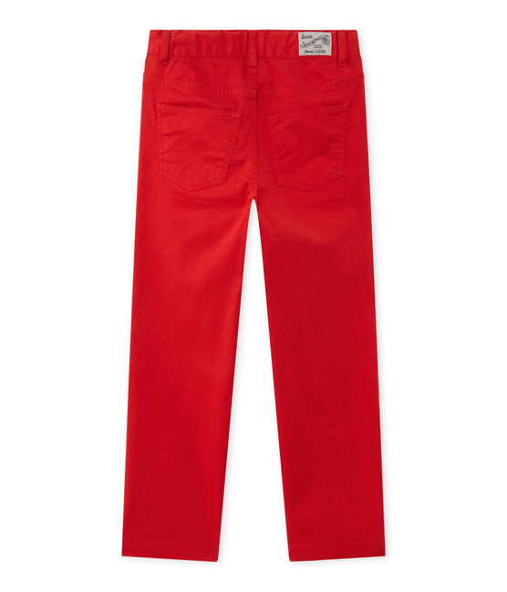 Pantaloni per bambino in gabardine rosso FROUFROU