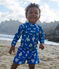 Shorts da bagno con stampa spiaggia neonato blu PORCELANA/ MARSHMALLOW