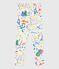 Leggings in cotone stampato bambina bianco/multicolore