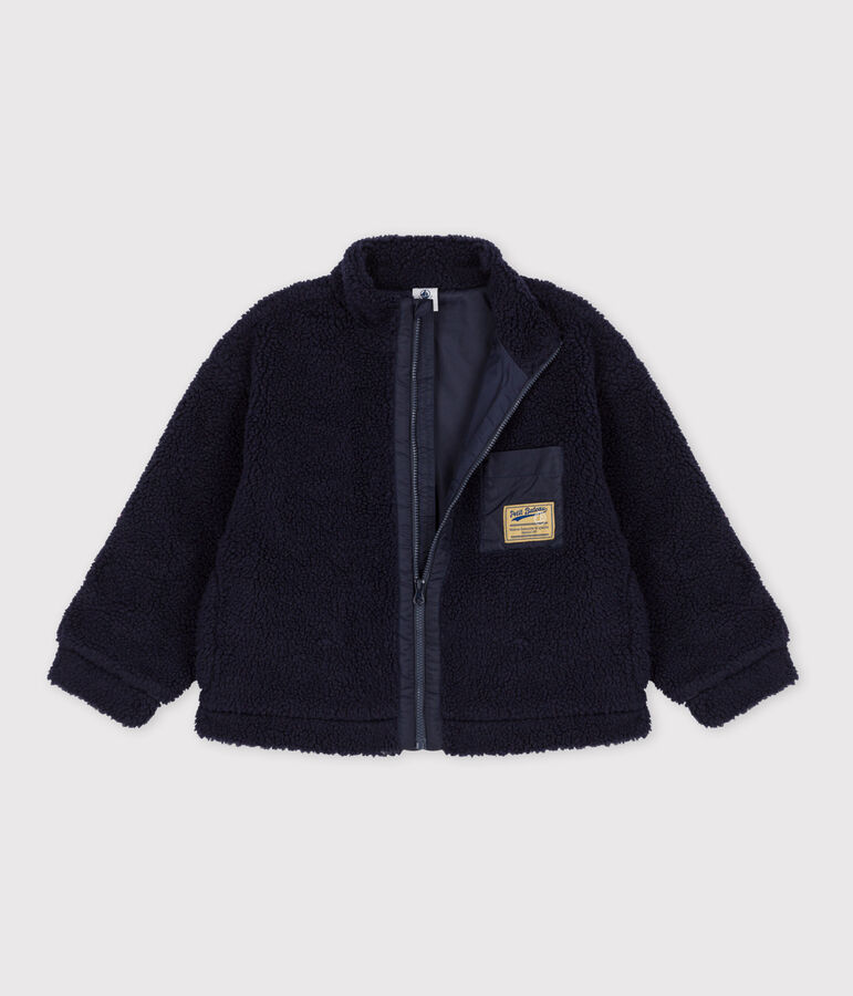 Giacca in sherpa bambino blu SMOKING