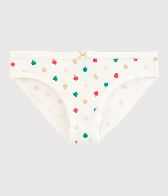 La mutandina in cotone per bambina bianco MARSHMALLOW/bianco MULTICO